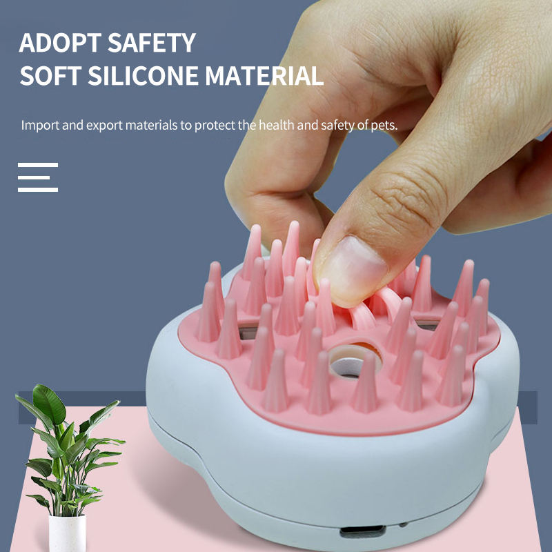Close-up of the 10mm skin-safe soft silicone bristles on the Nekono MistBrush, designed to trap loose hair without tugging