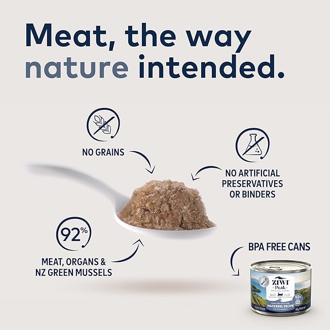 Ziwi Peak Wet Cat Food Blue Mackerel 85g x 24 Cans