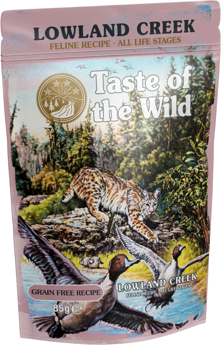 Taste of the Wild Lowland Creek Cat Chunks in Gravy Pouch Wet Cat Food 85g x 12