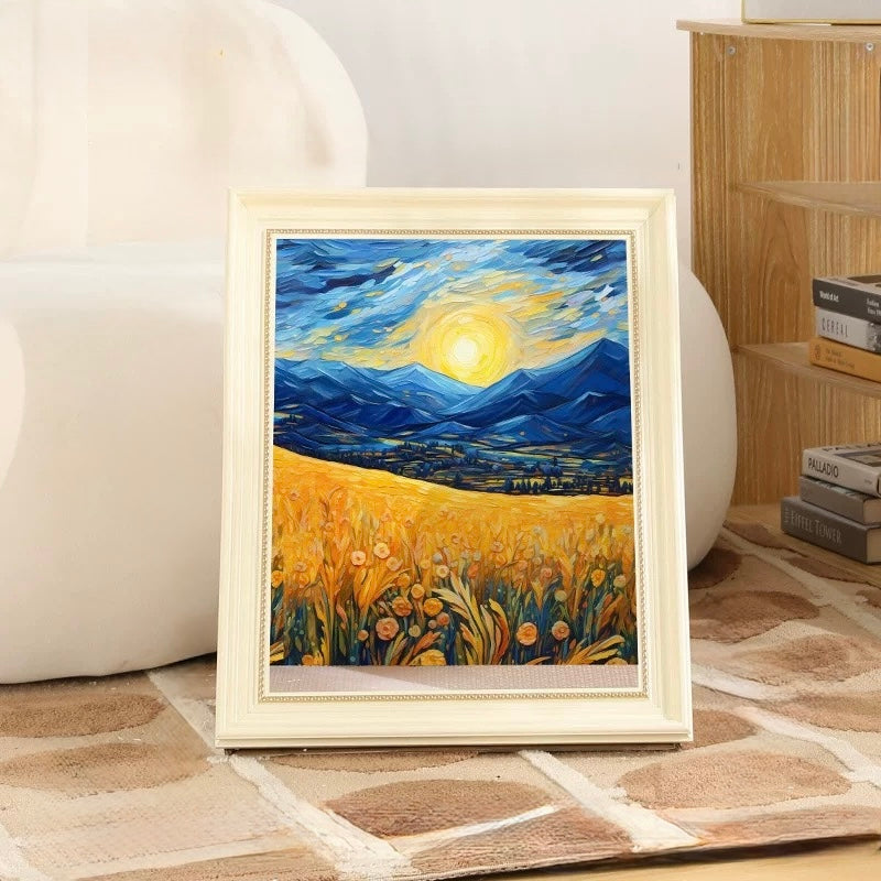 Nekono Claws & Canvas Van Gogh Wheatfield with Cypresses edition art cat scratcher on neutral background