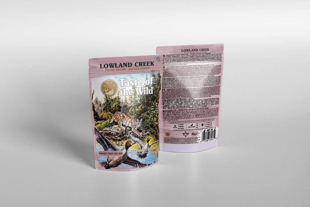 Taste of the Wild Lowland Creek Cat Chunks in Gravy Pouch Wet Cat Food 85g x 12
