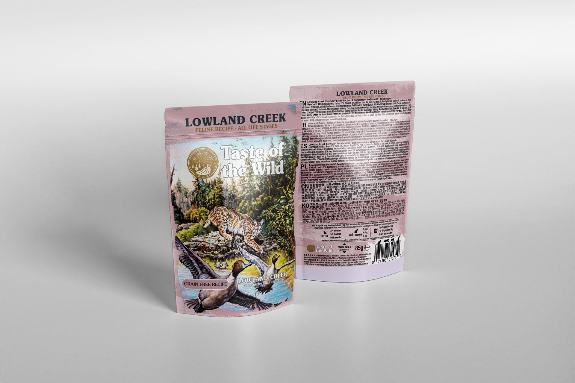 Taste of the Wild Lowland Creek Cat Chunks in Gravy Pouch Wet Cat Food 85g x 12