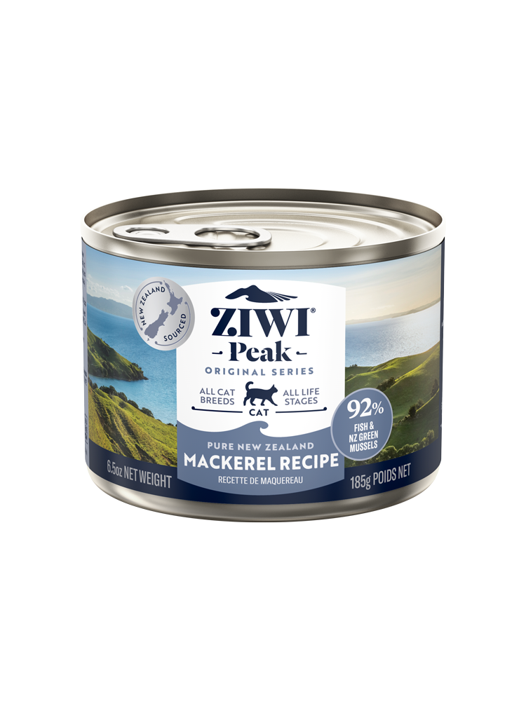 Ziwi Peak Wet Cat Food Blue Mackerel 185g x 12 Cans