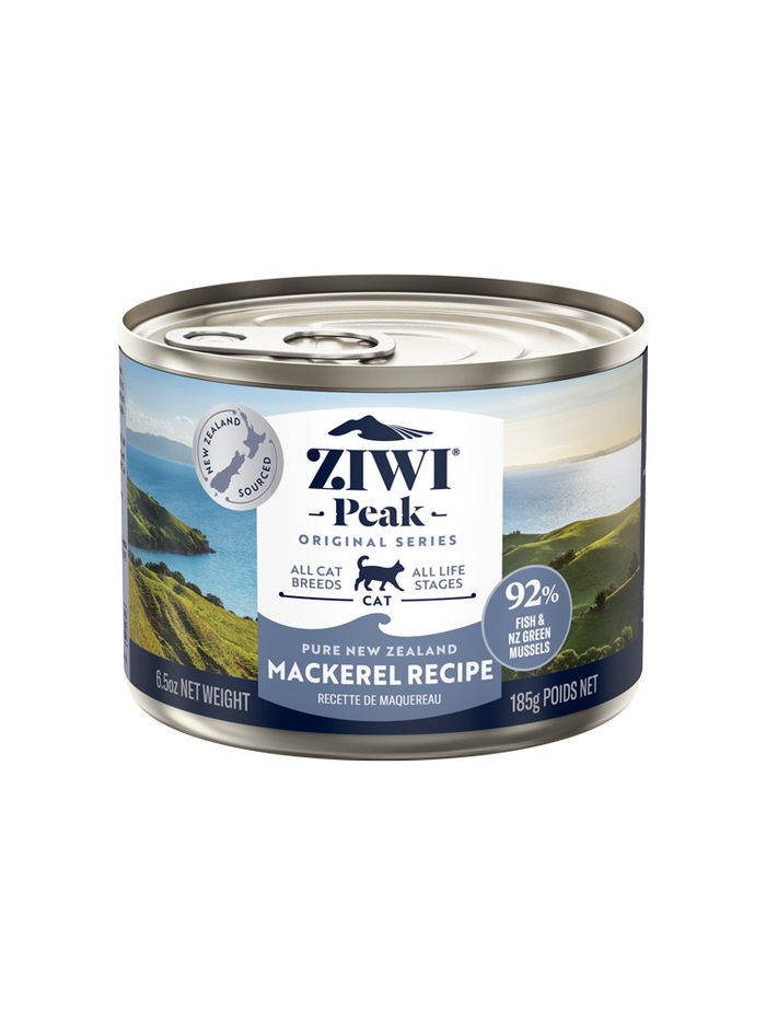 Ziwi Peak blue mackerel wet cat food 185g can