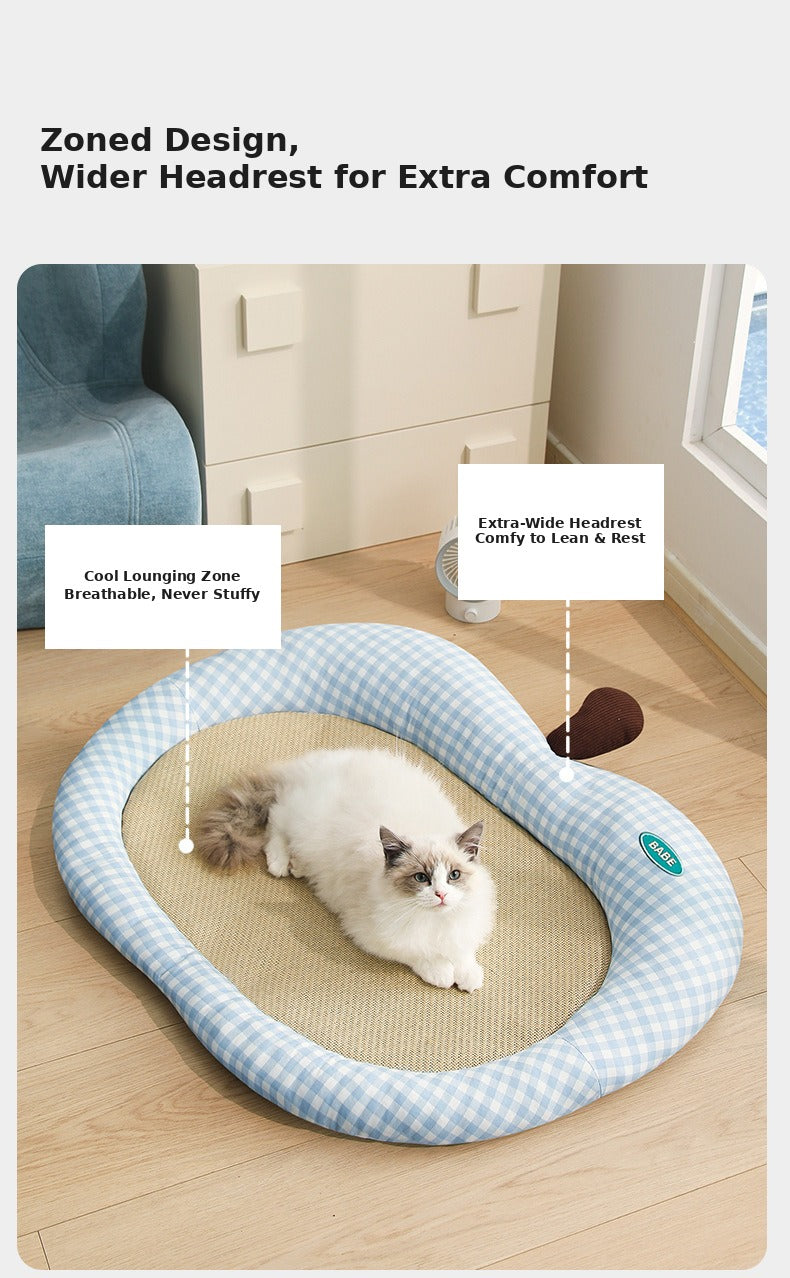 Nekono Babe cat pad zoned design with wider headrest area and cool lounging zone