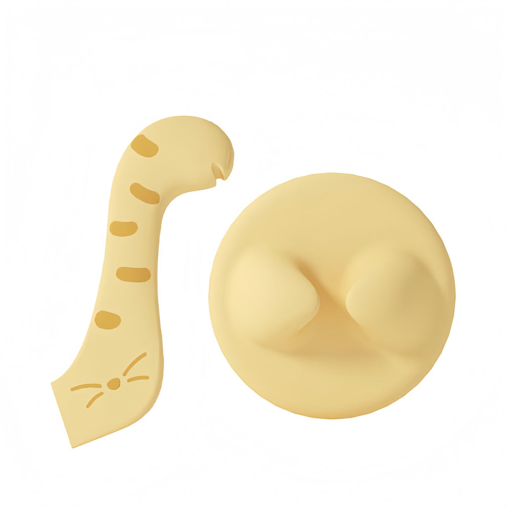 Yellow silicone airtight can cover and matching cat food spoon for hygienic feeding